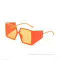 big oversized lens rimless style slim metal frame women shades ladies trend summer sunglasses